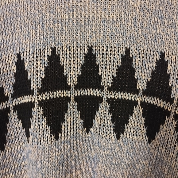 Urban Outfitters Ecoté Blue,Black,Red Women's Artez Open Front Sweater Sz Small - Picture 9 of 12